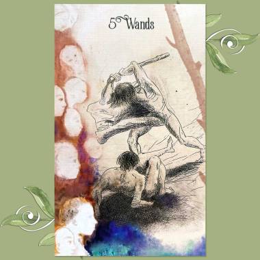 Lonely Dreamer Tarot - Five of Wands