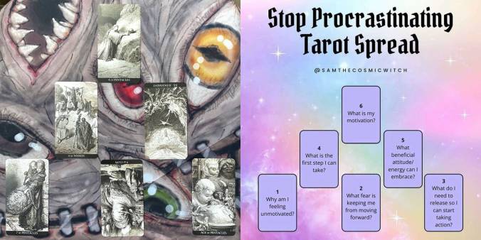 Stop Procrastinating Tarot Reading wit hthe Gustave Doré Tarot